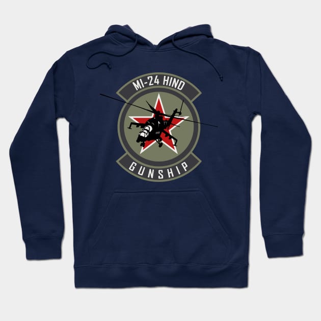 MI-24 Hind Helicopter Gunship Hoodie by TCP